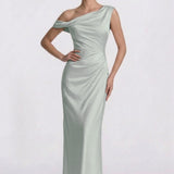 Sheath Floor Length Bridesmaid Dress