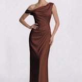 Sheath Floor Length Bridesmaid Dress