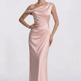 Sheath Floor Length Bridesmaid Dress