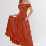 A-Line Ankle Length Cap Sleeve Bridesmaid Dress