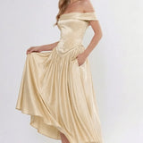 A-Line Ankle Length Cap Sleeve Bridesmaid Dress