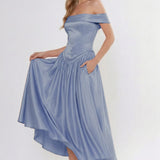 A-Line Ankle Length Cap Sleeve Bridesmaid Dress