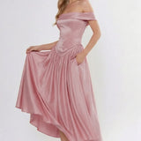 A-Line Ankle Length Cap Sleeve Bridesmaid Dress