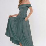 A-Line Ankle Length Cap Sleeve Bridesmaid Dress