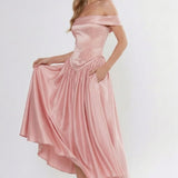 A-Line Ankle Length Cap Sleeve Bridesmaid Dress