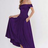 A-Line Ankle Length Cap Sleeve Bridesmaid Dress
