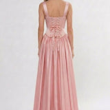 A-Line Ankle Length Halter Bridesmaid Dress