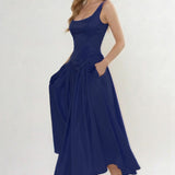 A-Line Ankle Length Halter Bridesmaid Dress