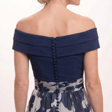 A-Line Floral Print Maxi Mother of the Bride Dress