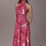 Floral Halter Midi Dress