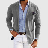 Button-Front Casual Blazer