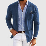 Button-Front Casual Blazer