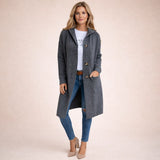 Long Button-Front Cardigan