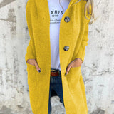 Long Button-Front Cardigan