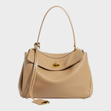 Minimalist Turn-Lock Flap Handbag