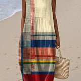 Geometric Art Print Midi Dress
