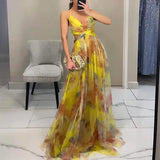 Floral Wedding Guest Maxi Dress