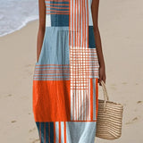 Geometric Art Print Midi Dress