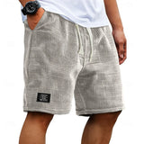 Relaxed Waffle Knit Drawstring Shorts