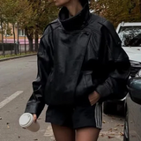 Relaxed Asymmetrical Zip-Up Jacket