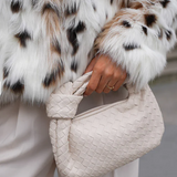 Knotted Handle Woven Mini Bag