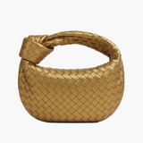 Knotted Handle Woven Mini Bag