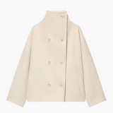 Stand Collar Double-Breasted Jacket