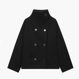 Stand Collar Double-Breasted Jacket