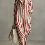 Striped Long Shirt Dress