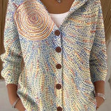 Women's Textured Hooded Cardigan