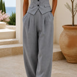 Two-Piece Waistcoat and Trouser Set