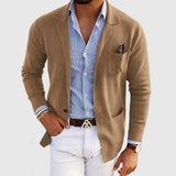 Button-Front Casual Blazer