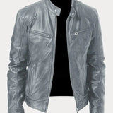 Casual Stand Collar Zip-Up Jacket