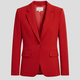 Single-Button Notched Lapel Blazer