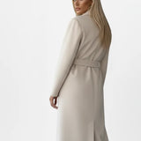 Double-Breasted Long Coat with Belt