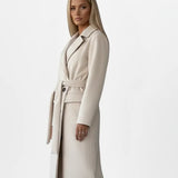 Double-Breasted Long Coat with Belt