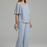 Layered Top and Straight Trouser Set
