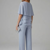 Layered Top and Straight Trouser Set