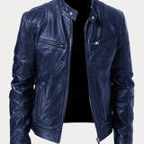 Casual Stand Collar Zip-Up Jacket