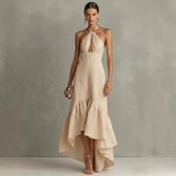 High-Low Halter Dress