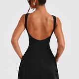 Boat Neck Bubble Mini Dress
