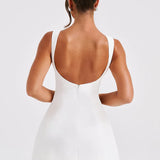 Boat Neck Bubble Mini Dress