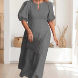 Puff Sleeve Midi Dress