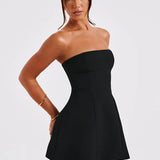Strapless Bubble Mini Dress