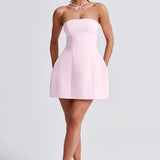 Strapless Bubble Mini Dress