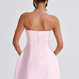 Strapless Bubble Mini Dress