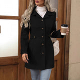 Women's Belted Tailored Trench Coat