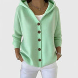 Button-Down Hooded Cardigan