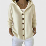 Button-Down Hooded Cardigan