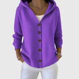 Button-Down Hooded Cardigan
